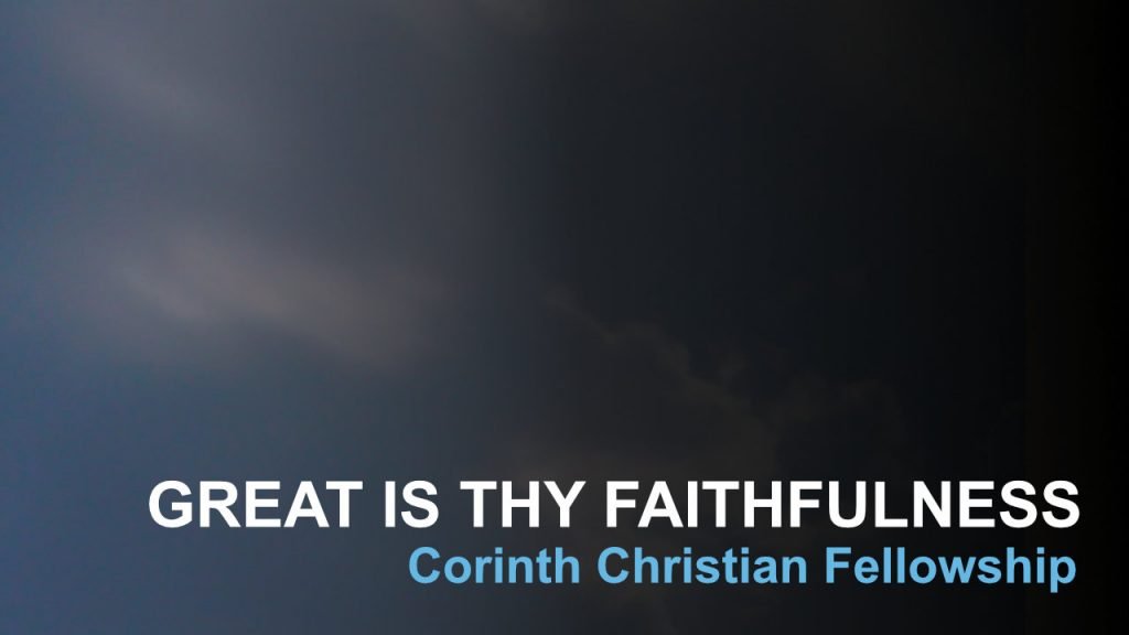 Great is thy Faithfulness